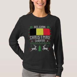 Belgien Flaggenstaat Belgischer Weihnachtssüßer T-Shirt
