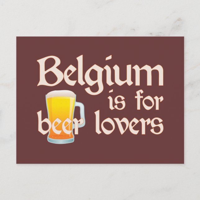 Belgien für Bierliebhaber Postkarte (Vorderseite)