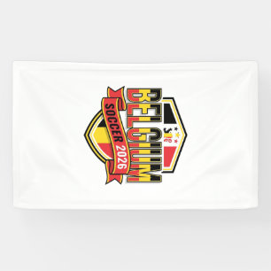 Belgien Fußball 2026 Fußball Fett Land Typografie Banner