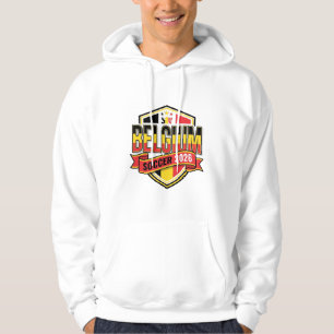 Belgien Fußball 2026 Fußball Fett Land Typografie Hoodie