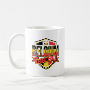 Belgien Fußball 2026 Fußball Fett Land Typografie Kaffeetasse