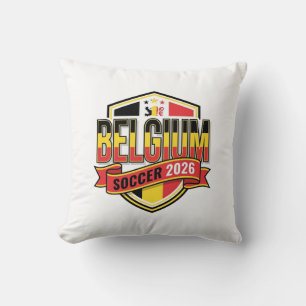 Belgien Fußball 2026 Fußball Fett Land Typografie Kissen