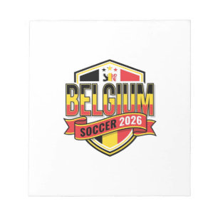 Belgien Fußball 2026 Fußball Fett Land Typografie Notizblock