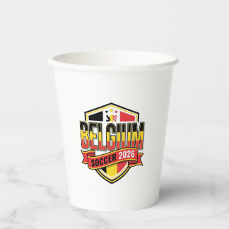 Belgien Fußball 2026 Fußball Fett Land Typografie Pappbecher