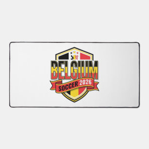Belgien Fußball 2026 Fußball Fett Land Typografie Schreibtischunterlage