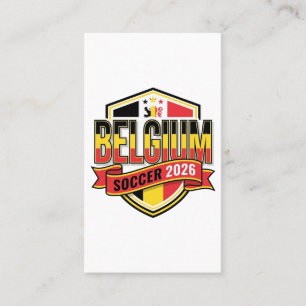 Belgien Fußball 2026 Fußball Fett Land Typografie Visitenkarte