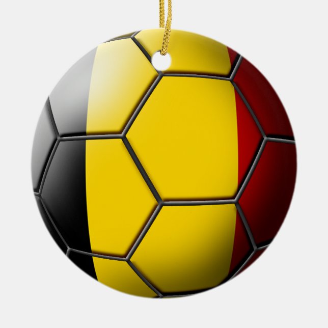 Belgien Fußball-Ornament Keramikornament (Vorne)