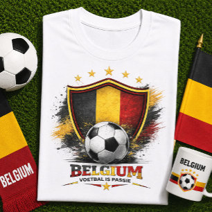 Belgien Fußballfan Belgische Fußballweltmeistersch T-Shirt