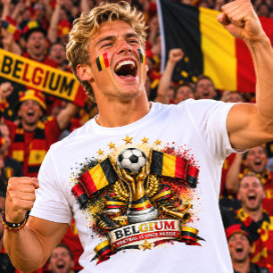Belgien Fußballfan Belgische Fußballweltmeistersch T-Shirt