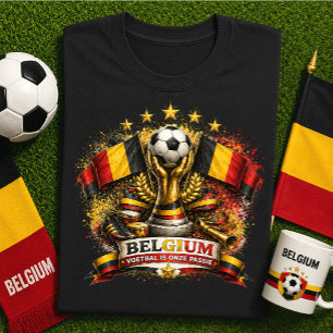 Belgien Fußballfan Belgische Fußballweltmeistersch T-Shirt