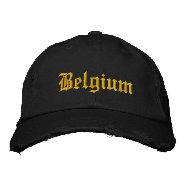 Belgien Hat Bestickte Baseballkappe (Vorderseite)