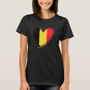Belgien Herz Belgische Flagge Patriotische Männer T-Shirt
