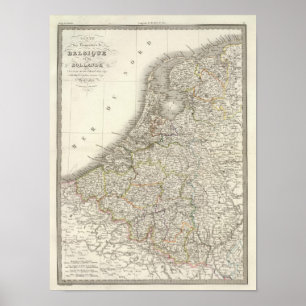 Belgien, Hollande, Niederlande Poster