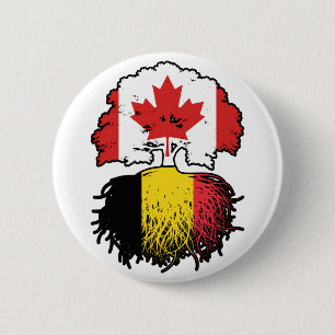 Belgien Kanadische Flagge für Baumhirten in Belgie Button