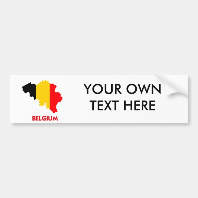 BELGIEN-KARTE AUTOAUFKLEBER (Vorne)