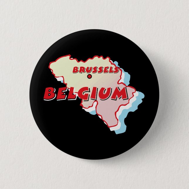 Belgien-Karte Button (Vorderseite)