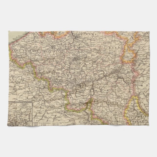 Belgien, Luxemburg Geschirrtuch (Horizontal)