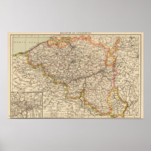 Belgien, Luxemburg Poster