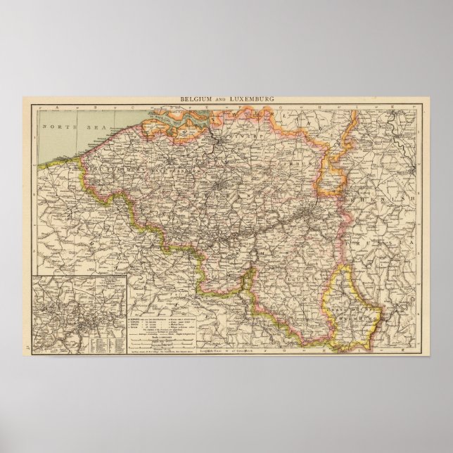Belgien, Luxemburg Poster (Vorne)