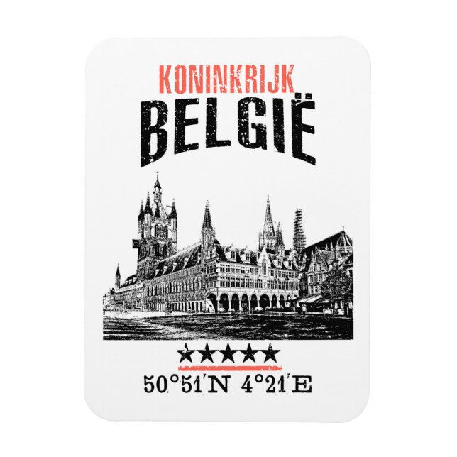 Belgien Magnet (Vertikal)