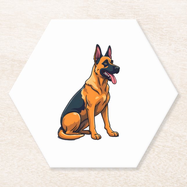 Belgien Malinois (1) Untersetzer (Vorderseite)