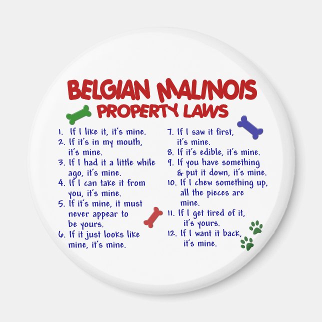 BELGIEN MALINOIS PL2 MAGNET (Vorne)
