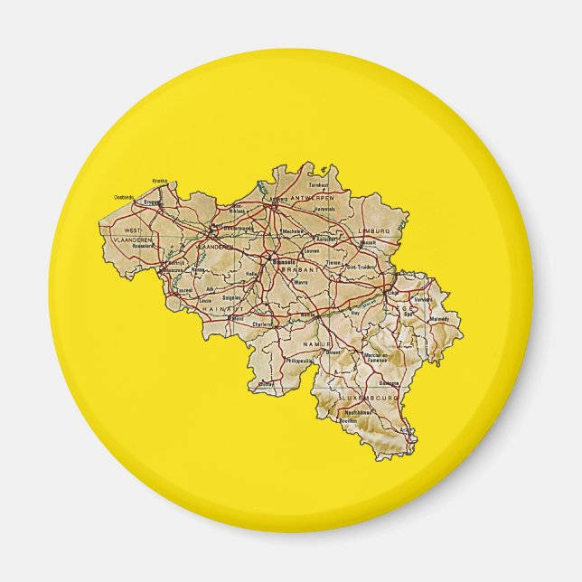 Belgien Map Magnet (Vorne)