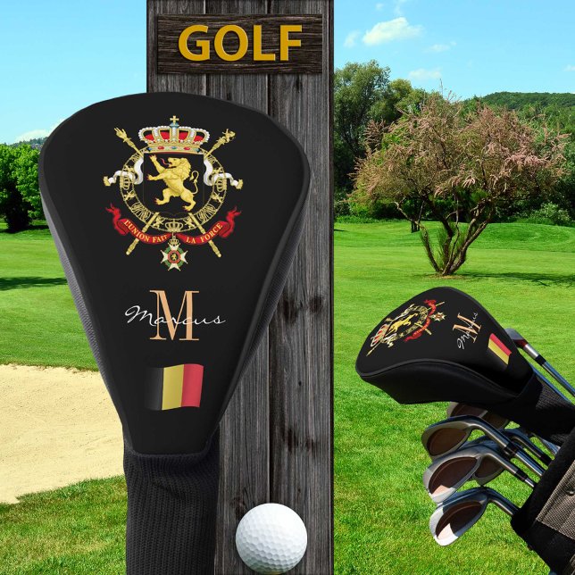 Belgien: Mit Monogramm Golf Clubs mit Flaggen Golf Headcover (Von Creator hochgeladen)