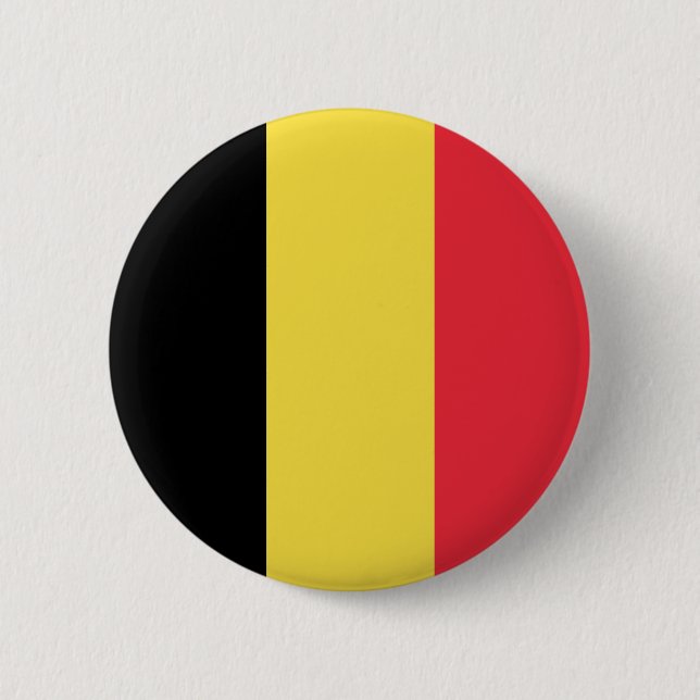 Belgien - Nationale Flagge Belgiens Button (Vorderseite)