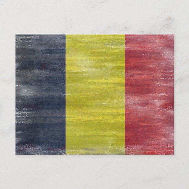 Belgien - Not leidende Flagge Postkarte (Vorderseite)