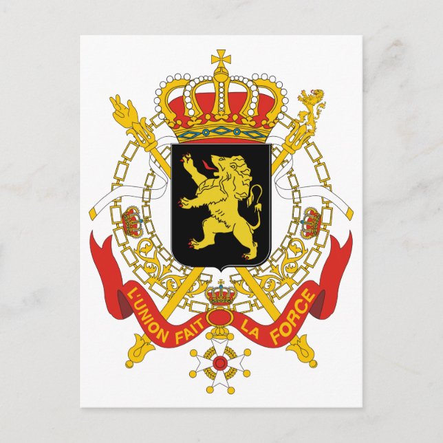 Belgien - Offizieller Wappenschild Postkarte (Vorderseite)
