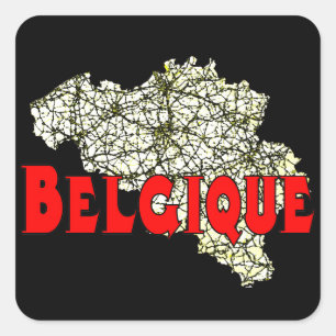 Belgien Quadratischer Aufkleber