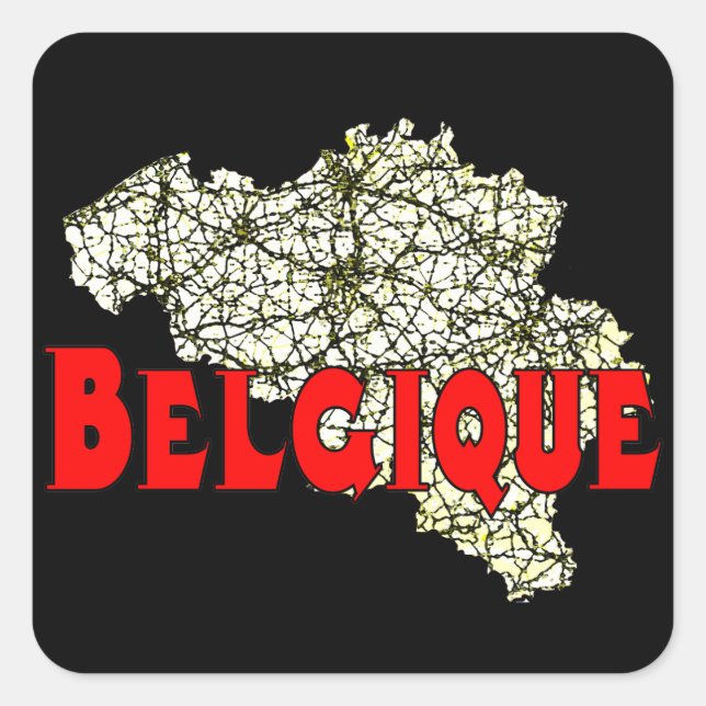 Belgien Quadratischer Aufkleber (Vorderseite)