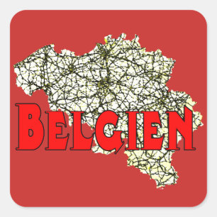 Belgien Quadratischer Aufkleber