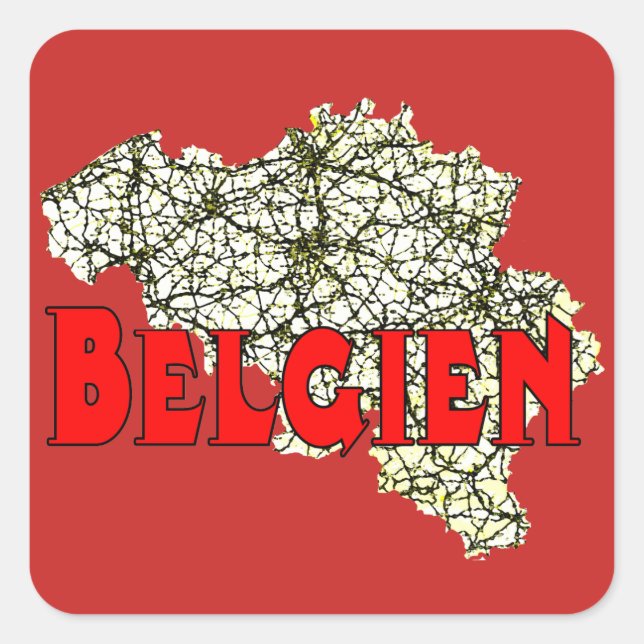 Belgien Quadratischer Aufkleber (Vorderseite)