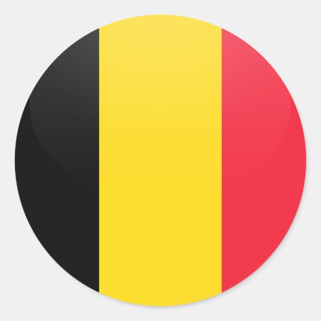 Belgien Qualitätsflaggenzirkel Runder Aufkleber (Vorderseite)