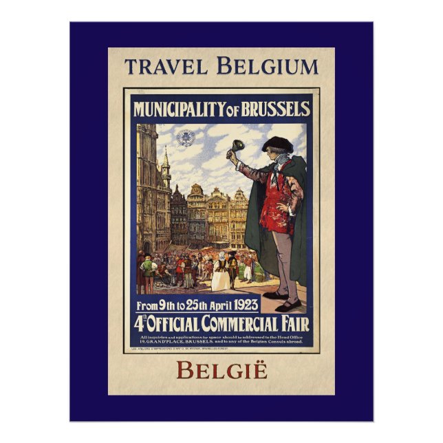 Belgien Reiseplakat (1923) Fotodruck (Vorne)