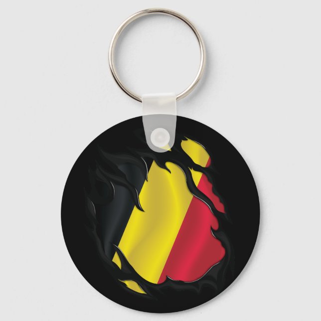 Belgien Rippfahne Schlüsselanhänger (Vorderseite)