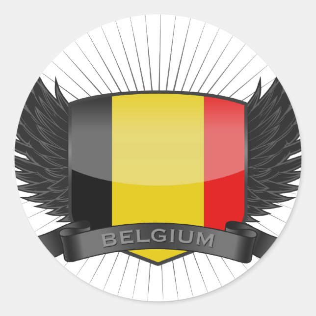 BELGIEN RUNDER AUFKLEBER (Vorderseite)