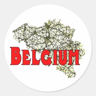 Belgien Runder Aufkleber