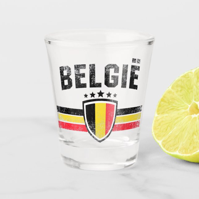 Belgien Schnapsglas (Vorderseite)