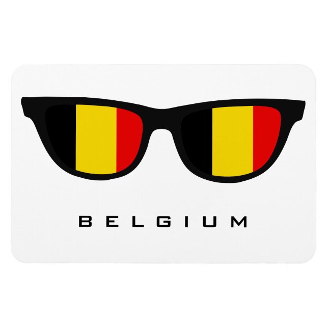 Belgien Shades Custom Text & Color Magnet (Horizontal)