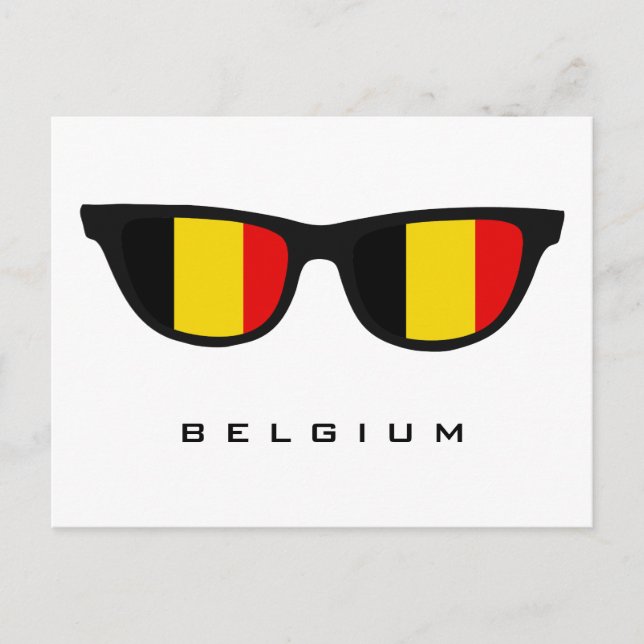 Belgien Shades Custom Text & Color Postcard Postkarte (Vorderseite)