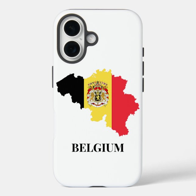 Belgien - Silhouette, Flagge, iPhone 16 Hülle (Rückseite)