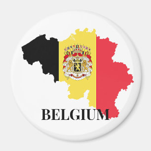 Belgien - Silhouette, Flagge, Magnet