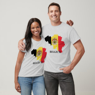 Belgien - Silhouette, Flagge, T-Shirt
