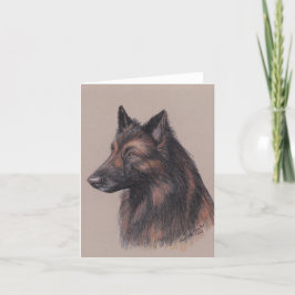 Belgien Tervuren Dog Art Note Card mit Umschlag Karte