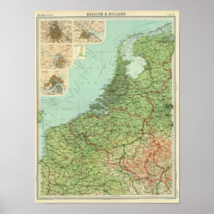 Belgien u. Holland Poster