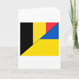 Belgien Ukraine Flagge Belgische Ukrainische Natio Karte