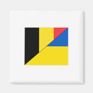 Belgien Ukraine Flagge Belgische Ukrainische Natio Magnet